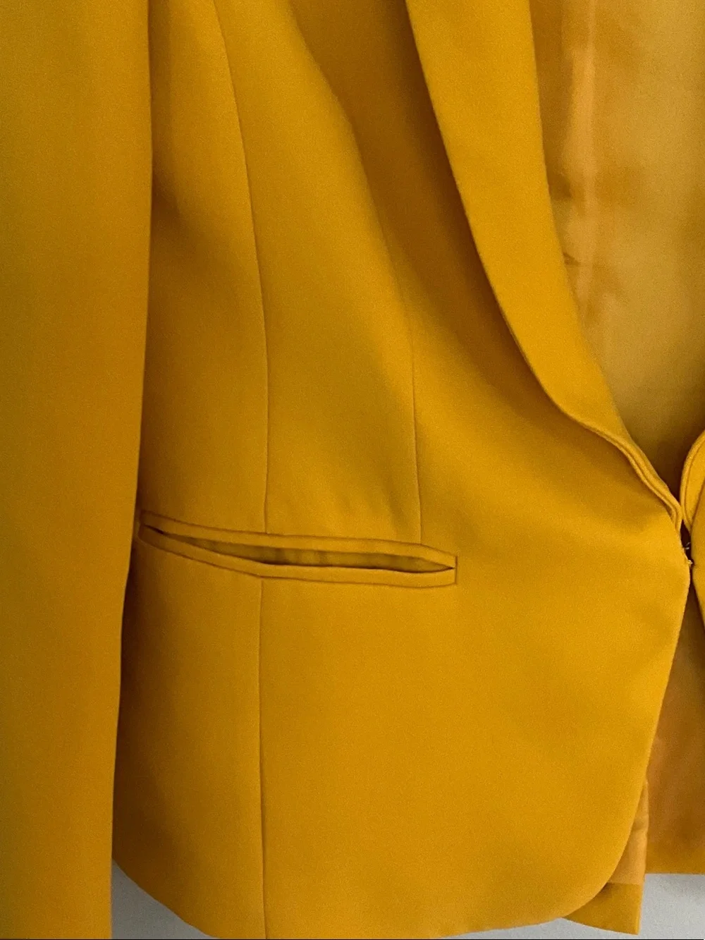 INC International Concepts Mustard Yellow Shawl Collar Blazer